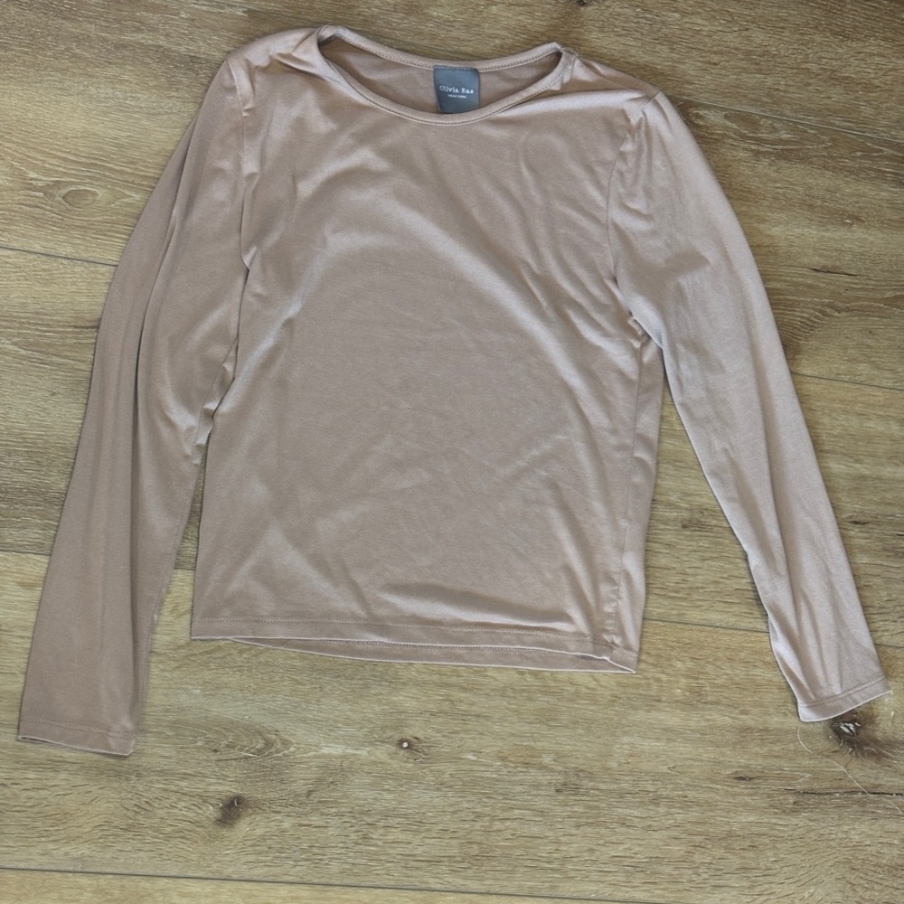 Olivia Rae Long Sleeve Top - Soft Tan
